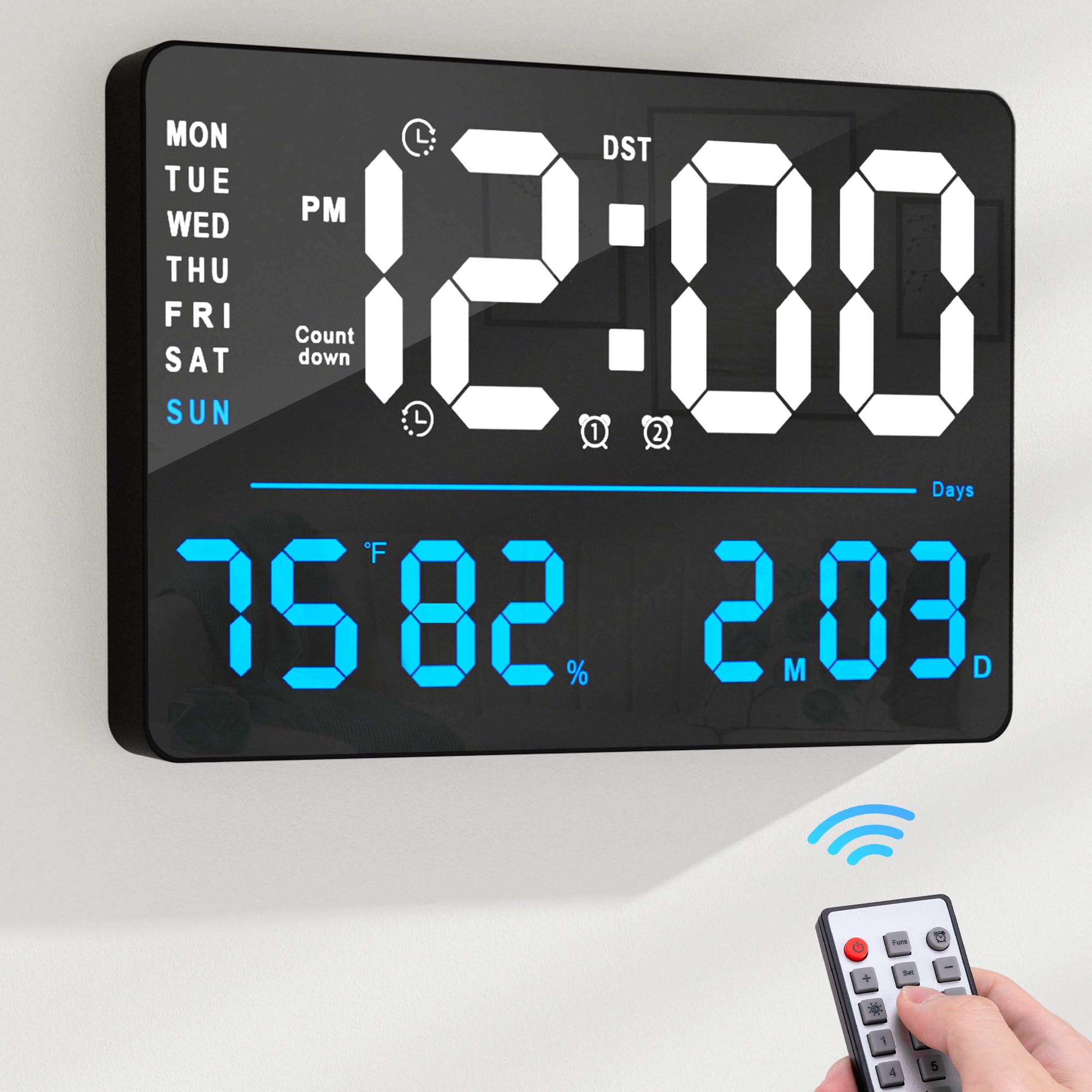 廃盤　JDL LED CLOCK デジタル壁掛け時計 カレンダー Amazon.co.jp: ☆大型デジタル掛け時計☆年月日時分秒曜日が一目