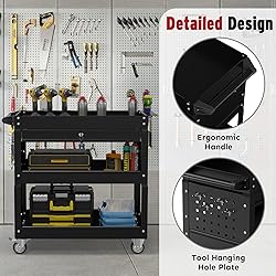 Granper 3 Tier Rolling Cart, Heavy Duty Utility