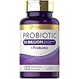 Carlyle Probiotics with Prebiotics | 120 Capsules | 50 Billion Active Organisms | Non-GMO & Gluten Free Supplement