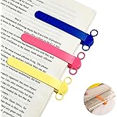 MOTEERLLU 3pcs Silicone Automatic Bookmarks with Pen Holder, Cute Book Marks Gifts for Reading Women, Men, Kids, Book Lovers, Readers, Unique Book Page Holders & Accessories