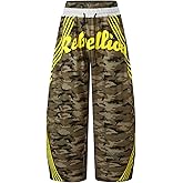 GORGLITTER Men's Baggy Camo Sweatpants Wide Leg Double Waisted Sweatpants Y2k Graphic Striped Track Pants Streetwear