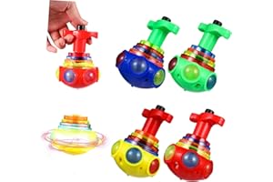 ifundom Lot de 4 toupies lumineuses avec toupies électriques musicales pour jouets rotatifs améliorant la couleur aléatoire
