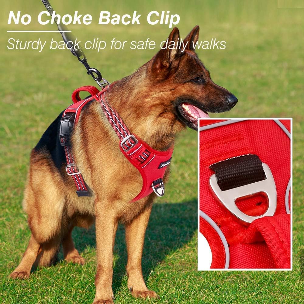 Funfox Dog Harness for Large Dogs No Pull Pet Vest Adjustable with Vertical Handle & Front Clip - Image 5