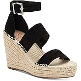 International Concepts INC Womens Black 1" Platform Comfort Ankle Strap Catiana Almond Toe Wedge Buckle Espadrille Shoes 6.5 M