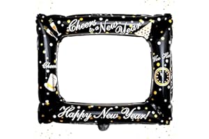 KatchOn, New Year Eve Photo Booth Frame - Pack of 2, Inflatable New Year Photo Booth Props 2026 | New Years Eve Party Supplie
