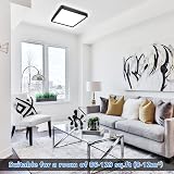 Defurhome LED Ceiling Light 18W 1500LM 5000K IP54 Flush Mount Black view 8