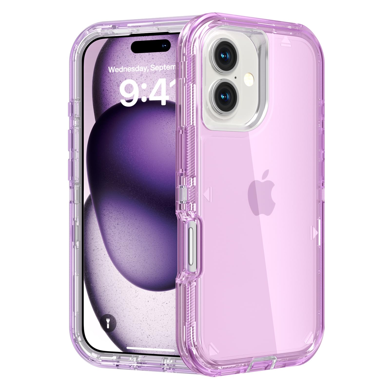 Follaroma for iPhone 16 Case, Heavy Duty Shockproof