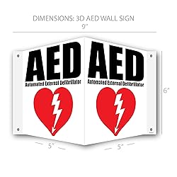 AED Sign 3D Projecting Location Inside AED Signs