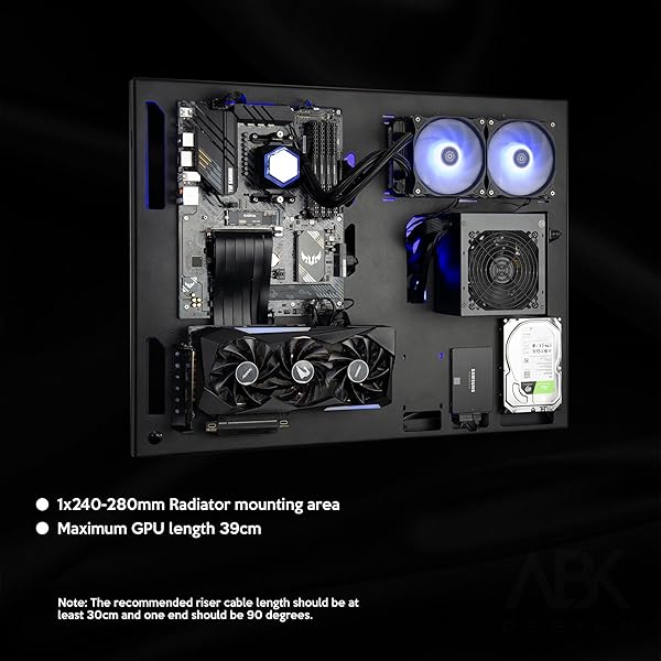 ABK DESIGN, WALL COMPUTER CASE – WALL MOUNT COMPUTER CASE – GAMING PC CASE – WALL MOUNT ATX CASE – WALL PC CASE FOR PC GAMING – COMPUTER CASES FOR PC COMPUTER – PC CASE, PC CHASSIS