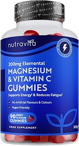 Nutravita Magnesium Citrate Gummies with Vitamin C Berry 2136mg 200mg Mg view 1