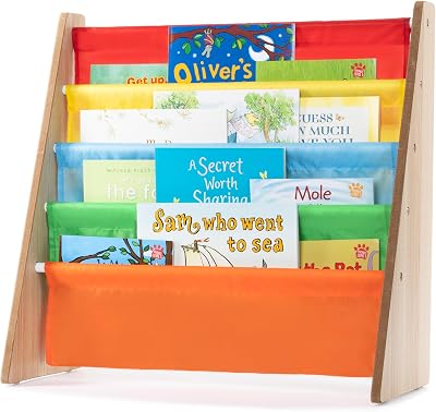 LIVIVO Colorful Kids Bookshelf 4 Tier Toy Storage Rack Multi-Colour
