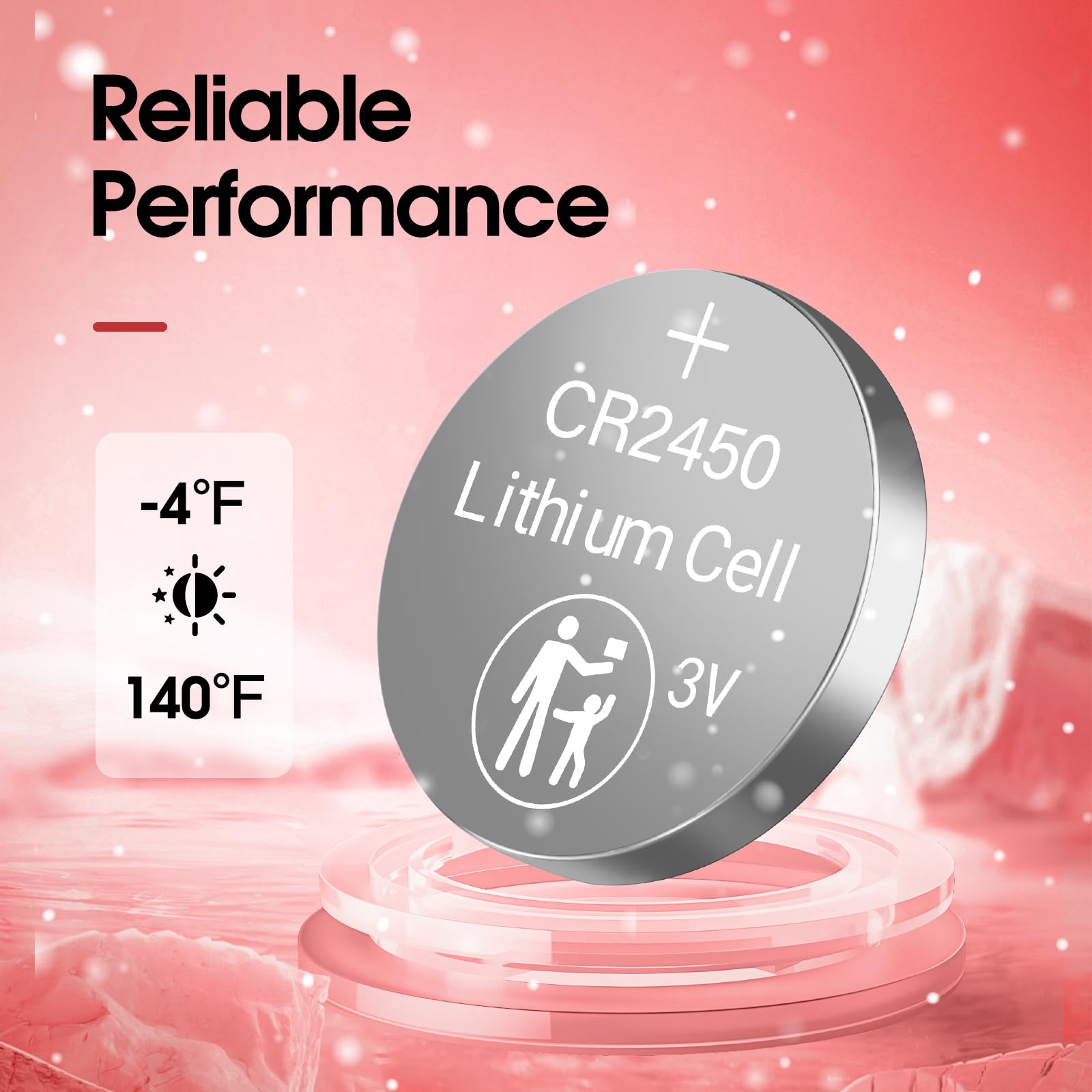 CR2450 3V Lithium Battery, 20 Pack, CR 2450 3V Button Cell Batteries, 2450 Lithium Coin Battery for Watches, Calculators, Car Remote, Key Fob