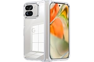 FNTCASE for Google Pixel-9-Pro Fold Case: Pixel Fold 2 Case Lightweight Military Grade Cell Phone Protective Cover Flexible Anti Yellowing Durable Rugged DropProof Shockproof TPU Crystal(Clear)
