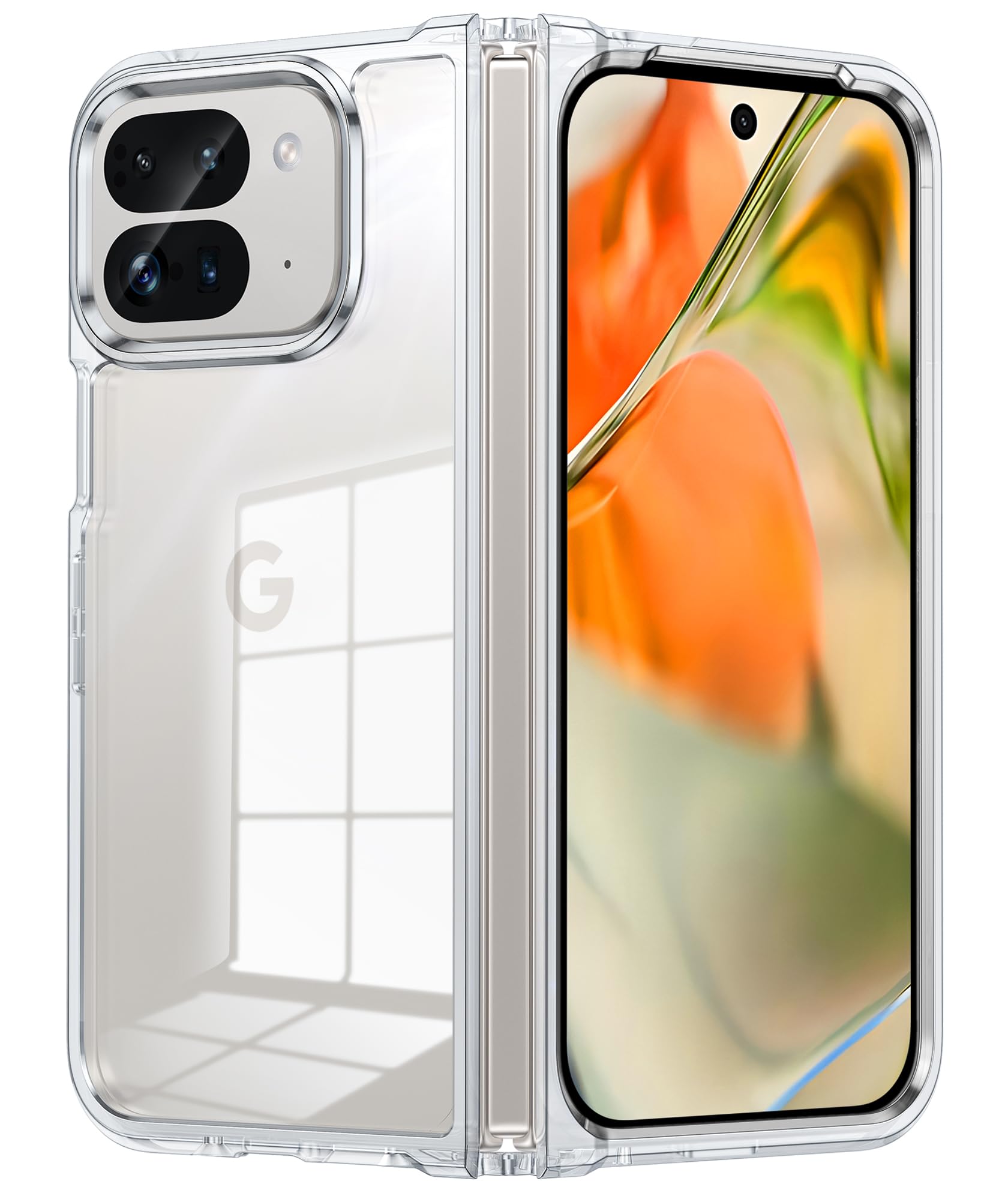Photo 1 of FNTCASE for Google Pixel-9-Pro Fold Case: Pixel Fold 2 Case Lightweight Military Grade Cell Phone Protective Cover Flexible Anti Yellowing Durable Rugged DropProof Shockproof TPU Crystal(Clear)
