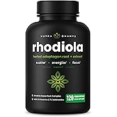 Rhodiola Rosea Supplement 600mg | 120 Vegan Capsules | Rhodiola Rosea Extract for Energy, Stress Relief, Mood and Focus | Adaptogenic Root with Rosavin & Salidrosides | 300mg Pills by NutraChamps