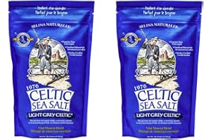Celtic Sea Salt, Light Grey Mineral Sea Salt, 2 PACK 16 oz Resealable Bag Unrefined, Hand-Harvested, Vital Minerals, Family Founded Since 1976