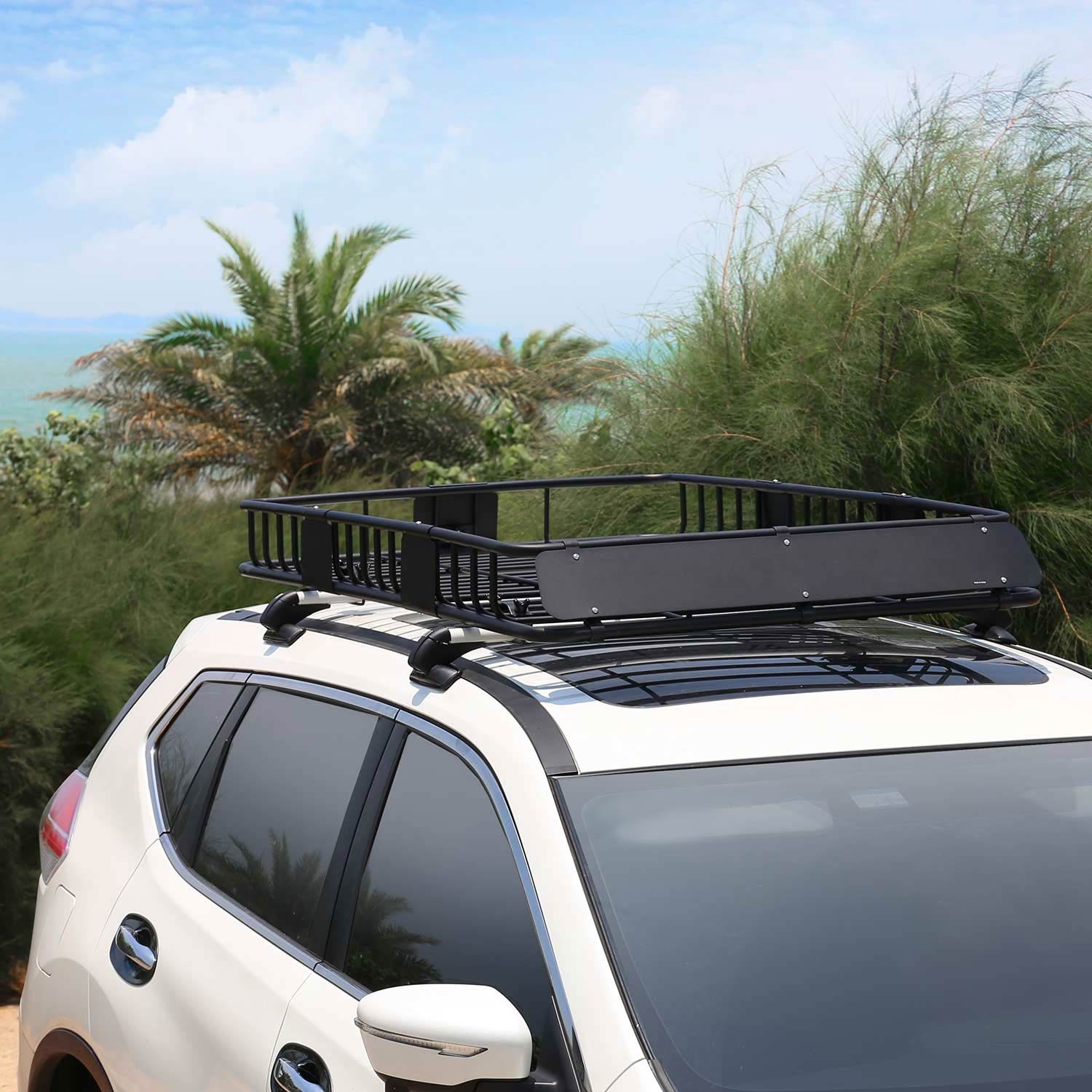 Leader Accessories Roof Rack Cargo Basket with 150 LB