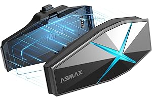 ASMAX F1 Motorcycle Bluetooth Headset with Smart Voice Control, 10 Riders Mesh Helmet Communication Systems, Noise Cancellation/APP FOTA/Magnet Base, 5mi Long Distance Intercom for Snowmobile/ATV