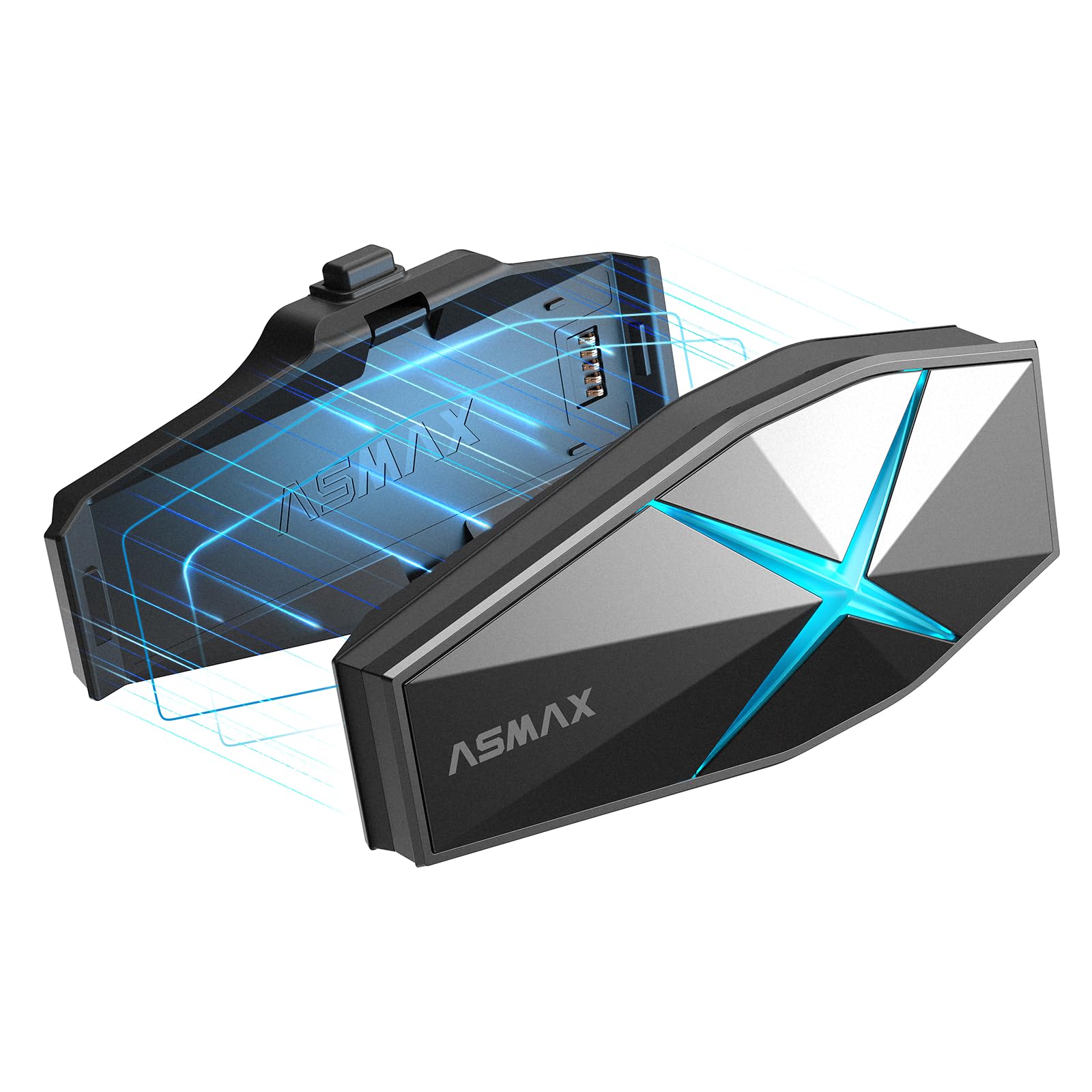 ASMAX F1 バイク インカム 10人同時メッシュ通信可能 Bluetooth5.3 日本語音声制御 他社のバイク用インカムと接続可能 音楽ながら通話 デュアルチップ・オクタコア バイク用通信機器 自動通信回復&音量調整 日本語コマンド＆説明書 IP67防水ENC&DSPノイズキャンセル 1台セット商品画像