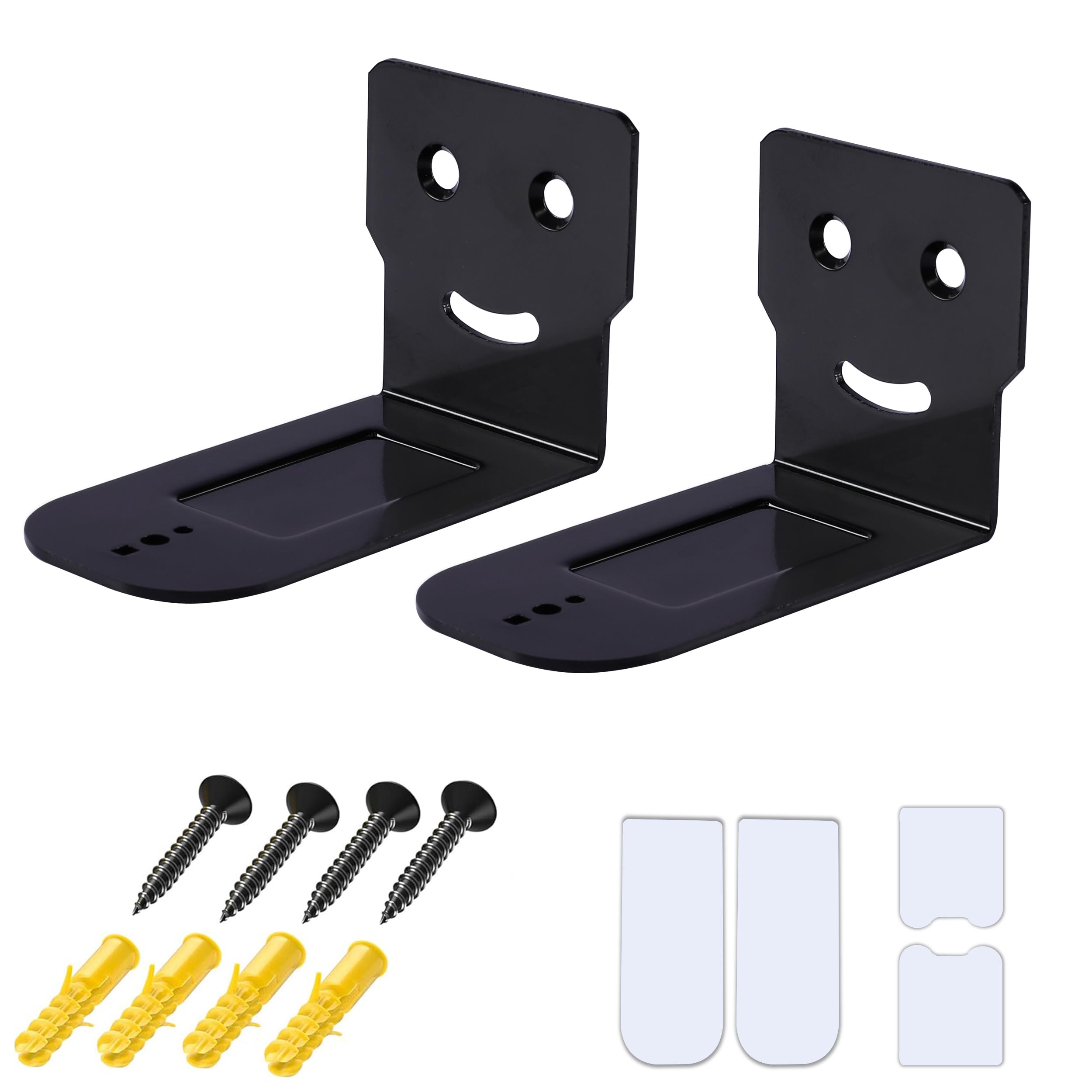 Alyphyly Adjustable Soundbar Mount, Universal Sound Bar Wall Brackets Works with Most Sound bar Mounts, Length Adjustable 3.4''-5.2'', Removable and Lockable Mounting Bracket (Style-3)