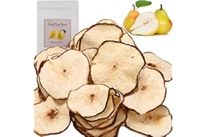 CHENGZIPIAN Dried Pears Slices Dehydrated Pear Slices Bulk- Healthy,(6.5oz/184g) No Sugar Added, Natural Dried Fruit for Tea、Cocktails,Perfect Snack In Resealable Pouch