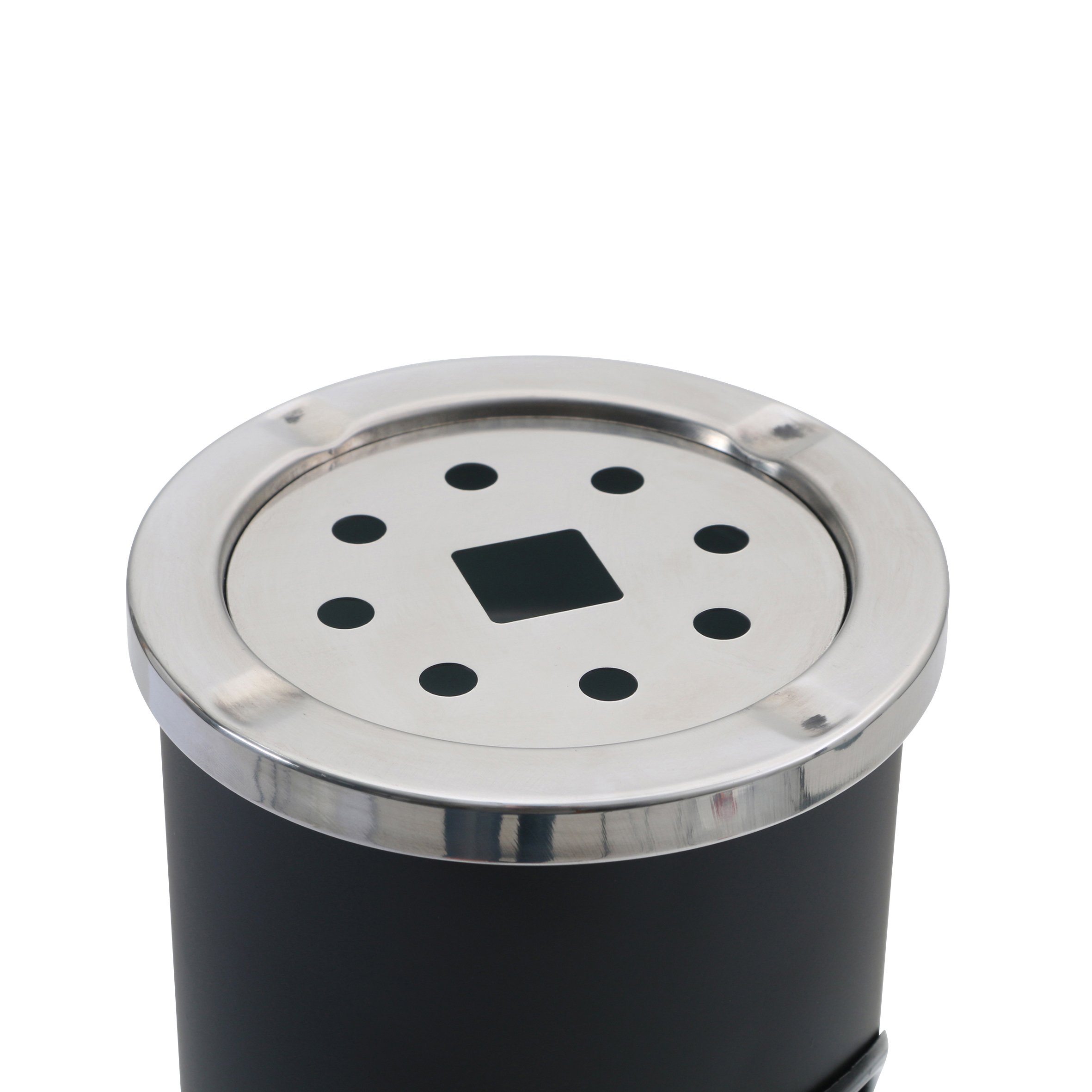 axentia Standing Ashtray Bin, 2 in 1 Metal Rubbish Bin Cigarette