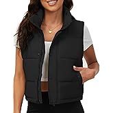 Fengbay Puffer Vest Women Sleeveless Winter Clothing Puffy Cropped Vests Jacket Fall Outfits 2026 Trendy Vest Top