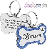 EDSG Personalised Dog Tag Blue Bone Stainless Steel 33x21mm S view 6