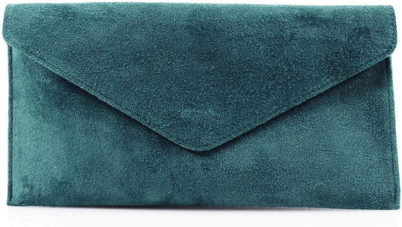 LeahWardGenuine Italian Suede Leather Envelope Clutch Bags Party Wedding Purse Handbag Cross Body Bag CW01