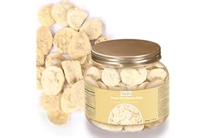 Ternio Premium Freeze Dried Bananas - 7.76 oz / 220 g - 100% Natural, No Preservatives, Low Calorie Snack - A Sweet and Crunchy Snack for Adults and Kids