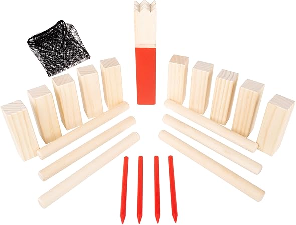 Amazon Co Jp ねえ 遊びましょう Kubb Viking チェスゲーム 木製屋外芝生ゲームセット ボーリング 蹄鉄の組み合わせ 戦略的パーティー 大人 家族 子供用 おもちゃ