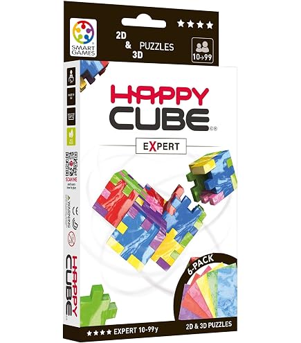 SmartGames Happy Cube Pro - Set 6 Cubi Colorati, Gioco Di Logica E Puzzle 3D - 5