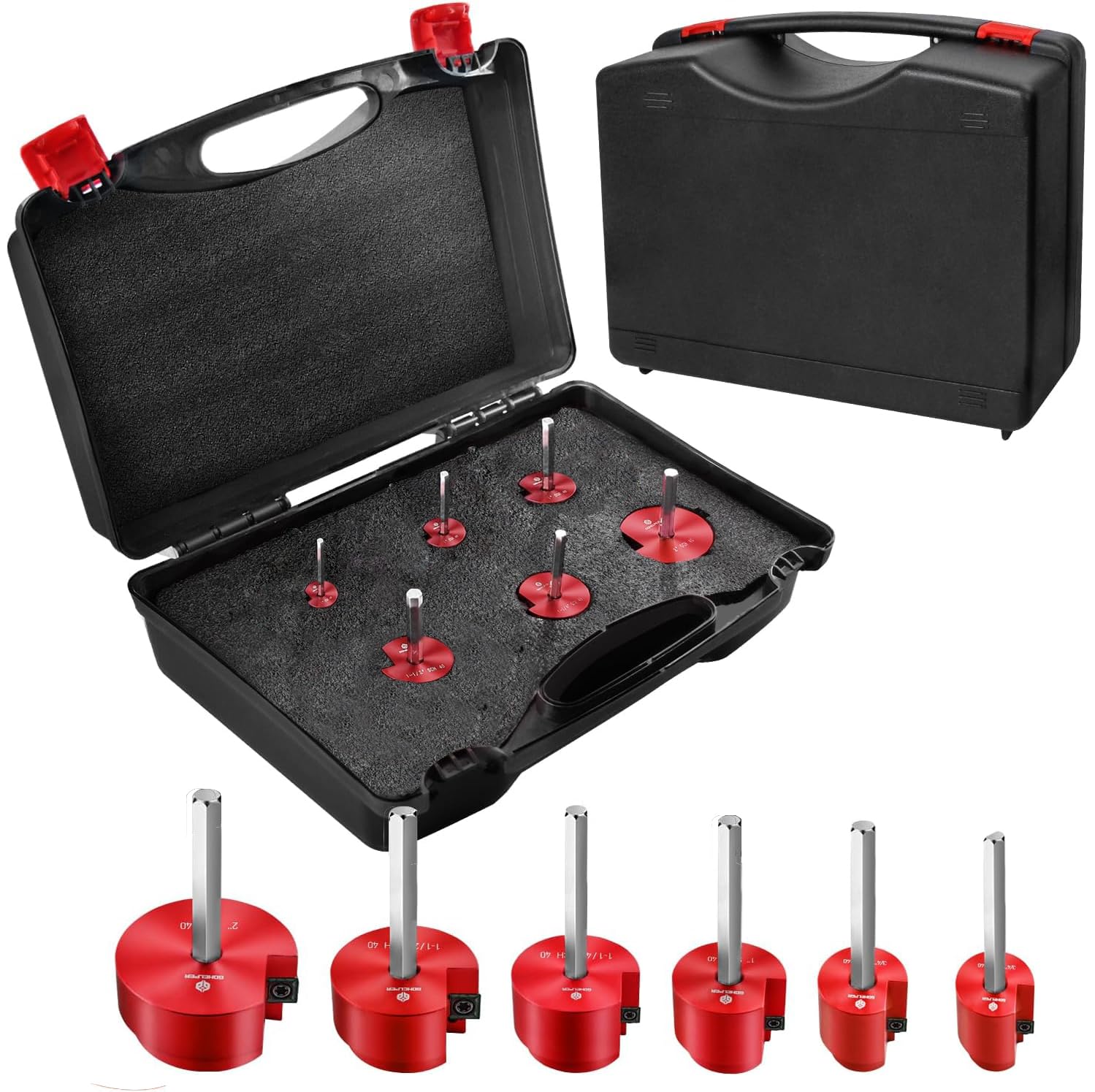 Photo 1 of 6PCS PVC Reamer Kit With 1/2inch, 3/4inch, 1inch, 1-1/4inch,1-1/2inch, 2inch Head Aluminum, PVC Fitting Saver For SCH40 Pipe