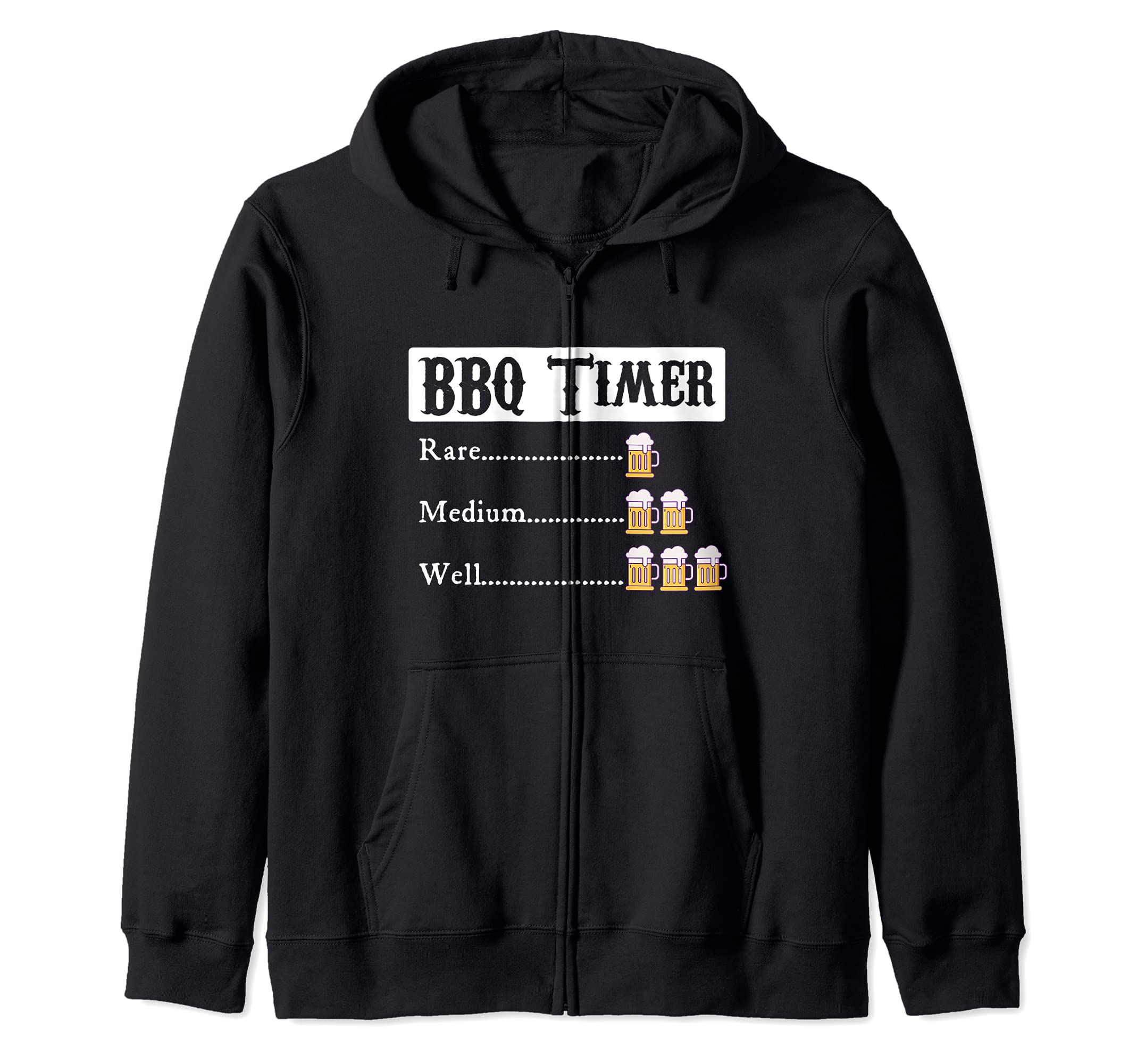 BBQ Timer Barbecue Zip Hoodie
