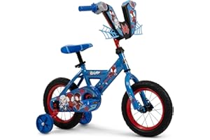 Huffy Disney and Marvel 12/16 Inch Boy's Bike for Kids, Multiple Color Options and Designs Available, Ideal for Ages 3+ Years Old, Removable Training Wheels, Adjustable Seat, Simple Coaster Brake