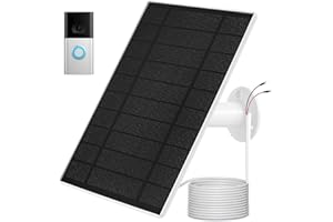 MYTIONS Ring Doorbell Solar Charger, Compatible with Ring Video Doorbell 3/3+/4, Battery Video Doorbell Plus, 13ft Waterproof Charging Cable, 5V6W Fast Charging