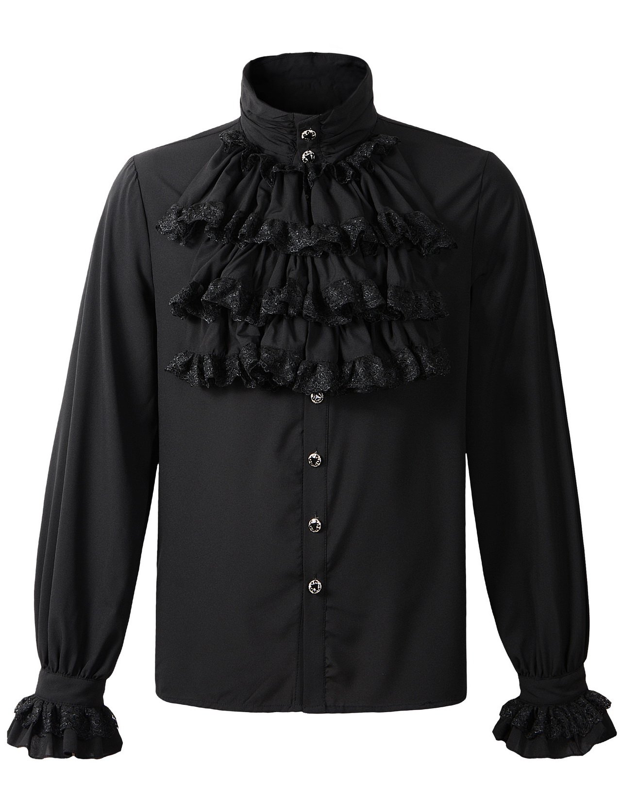 Mens Gothic Shirt Top Steampunk Victorian Regency Aristocrat