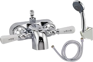 3 3 8 Tub Mount Chrome Clawfoot Bathtub Faucet With Hose And