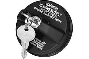 JYIS Locking Gas Cap with Keys, Replaces OEM# #10504 77300-47020, Plastic Locking Fuel Tank Cap for 4Runner Tacoma Tundra Acu