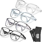 OXG 4 Pack Safety Glasses Anti Fog Goggles, Blue Light Blocking Stylish Safety Glasses for Women Nurses Protective Eyewear