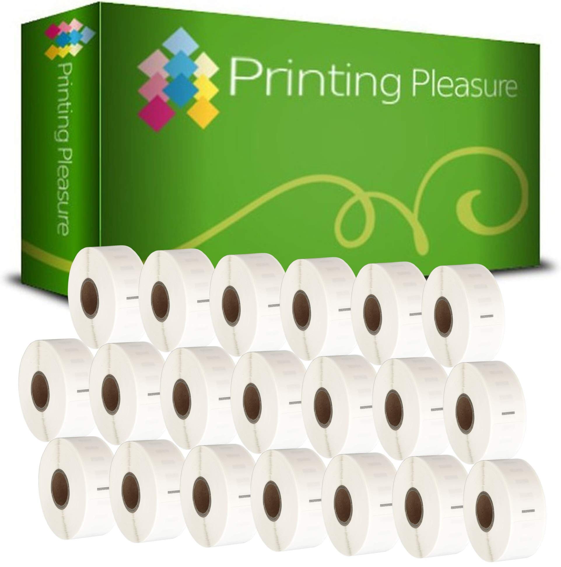 Printing Pleasure 20 x 11352 Compatible Labels Rolls for LabelWriter & Seiko Label Printers | 25mm x 54mm | 500 Labels per Roll