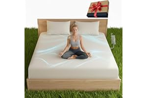 GAYA Grounding Sheets with Silver Threads & Deep Pockets, King & Queen - Extra Soft 95% Organic Cotton 5% Pure Silver, Improve Sleep &Reduce Stress Earthing Sheets, Grounding Bed Sheets