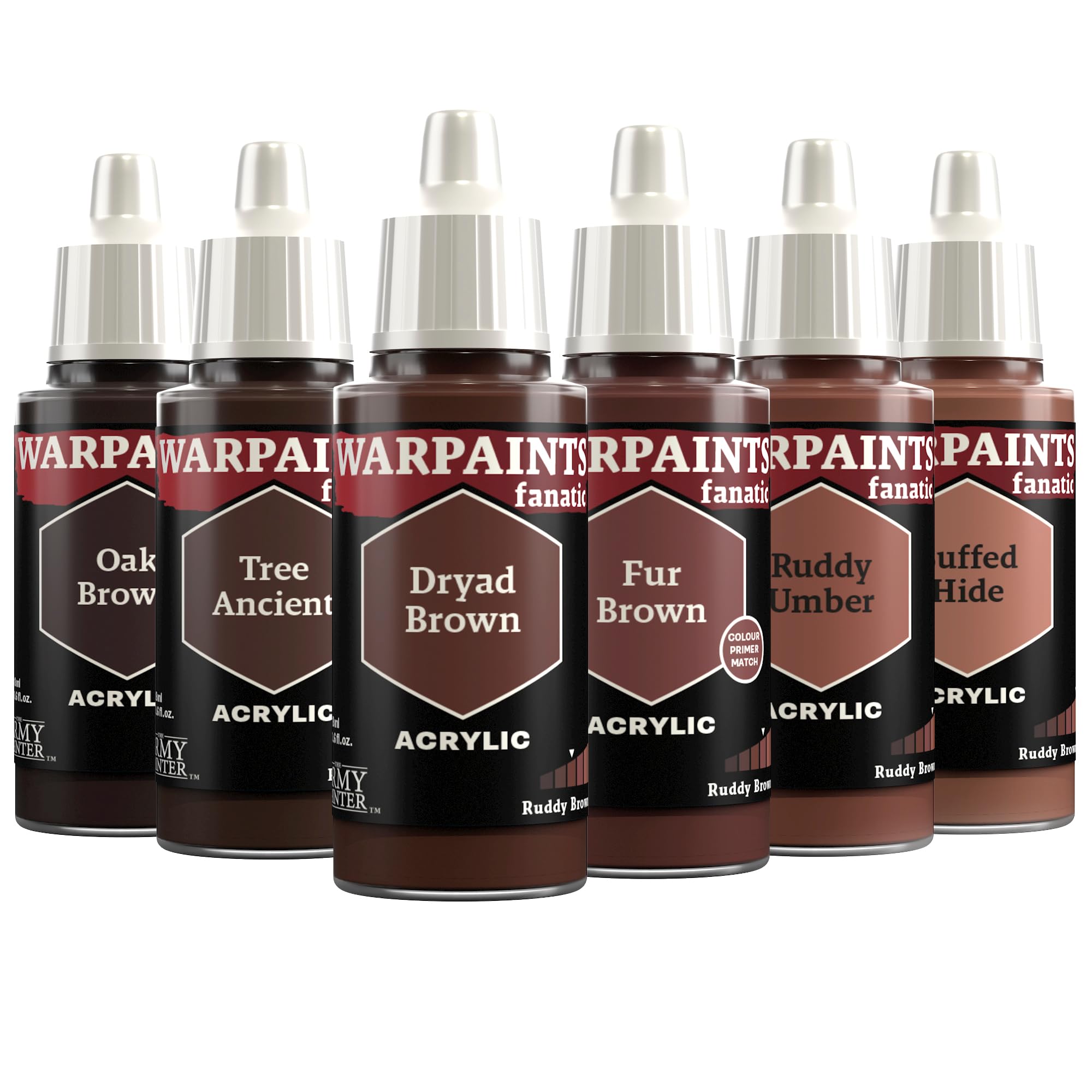 The Army Painter, Warpaints Fanatic Flexible Triad: Ruddy Browns, 6 x 18 ml acrylic paints - Miniature quality hobby paint for Dungeons and Dragons (DnD) & Warhammer Miniatures