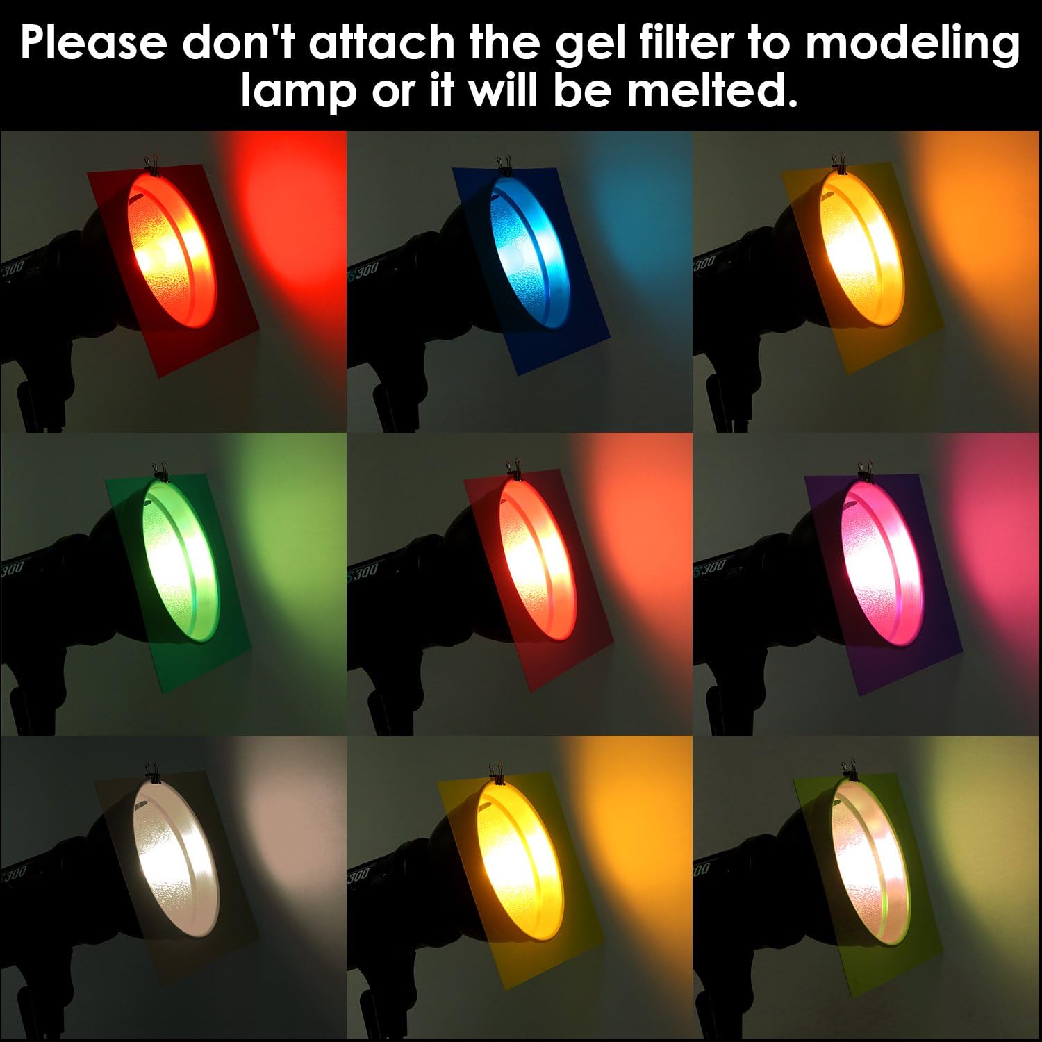 Gel Led Filter Neewer 9 Pieces Flash Lighting Gel Filter Kit with 9 12×8.3 inches ...