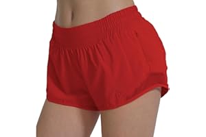 AugIris Athletic Running Shorts for Women with Zipper Pocket Soft Gym Workout Shorts with Mesh Liner Qucky Dry