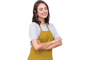 CALICOT Kitchen Apron for Men Women|Adjustable with Pocket Cloth Apron|Baking Banquet Cafe Chef Apron|Spring, Easter Decor BBQ Gift