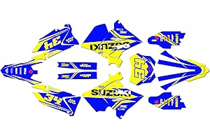 Kalair GFX Graphics Kit for Suzuki RM 125 POLISPORT RESTYLE (2001-2008) Icon Series Blue 16 Mil - Dirt bike Custom Racing Gra