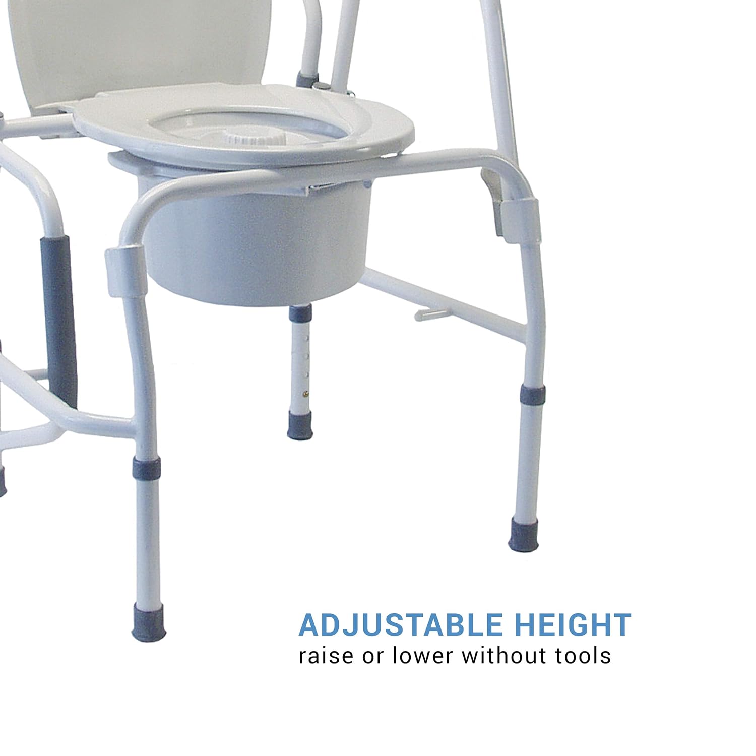 Lumex 3-in-1 Bedside Commode, Raised Toilet Seat, and Toilet Safety Rail, 300 lb. Weight Capacity, 6433A: Industrial & Scientific