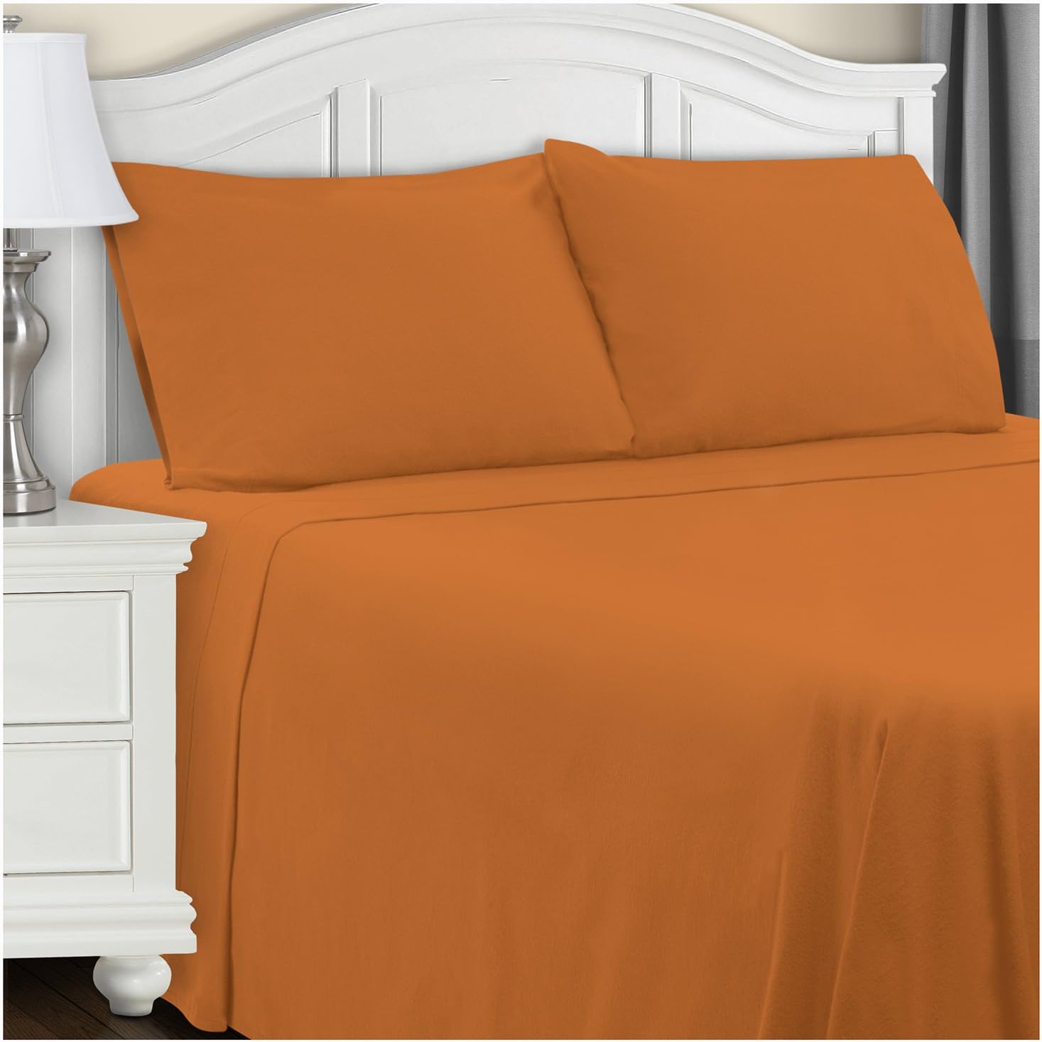 SUPERIOR 100 Brushed Cotton Flannel Bedding Sheet Set, California King