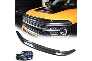 GEARUP Hood Bug Deflector for Ford Bronco Sport 2021 2022 2023 Carbon Fiber Pattern Bug Shield Hood Deflector Stone Guard